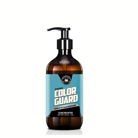 New! 11 oz. Color Guard Beard Shampoo for Dyed Hair . Sulfate free beard shampoo for longer lasting color treated hair. www.thebeardbro.com Beard Bro LLC