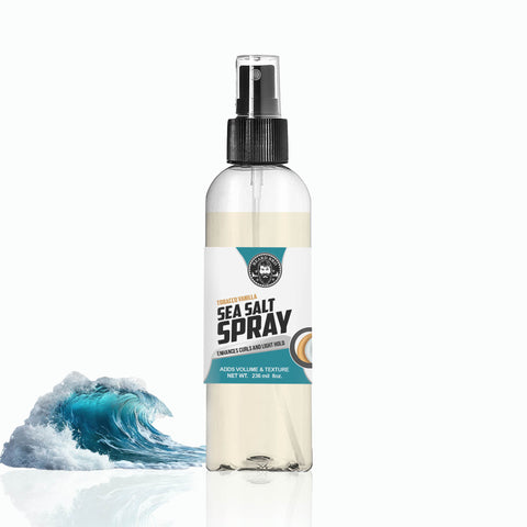 8 ounces of Sea salt spray with tobacco vanilla fragrance for men hair and facial hair. Product of Beard Bro.