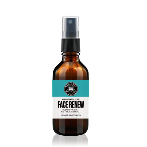 Face Renew Men's rejuvenating skin care with retinol. Helps to repair skin, hydrate, and lighten dark spots. www.thebeardbro.com