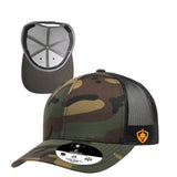 Fieldwar Camo Dry-Core sweat-proof performance hat, designed with moisture-blocking technology, breathable fabric, and a sleek, structured fit for active wear. 