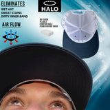 New! HALO Adjustable Dry Hat- Eliminate Sweat Stains and Wet Hats